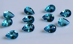 Topacio azul suizo facetado forma de pera piedra preciosa suelta cabujón Natural buena calidad precio al por mayor por quilate para la fabricación de joyas - Product Image 4
