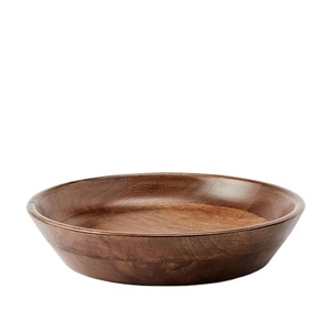 ชามไม้และสลัดผลไม้ทำด้วยมือทำจากอะคาเซียธรรมชาติปลอดภัยสำหรับอาหารและขัดเงาใช้ในห้องครัวและงานเลี้ยง - Product Image 1