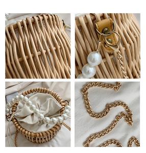 Sac à main en rotin naturel pour femmes, sac rond ajouré, offre spéciale, 100% - Product Image 6