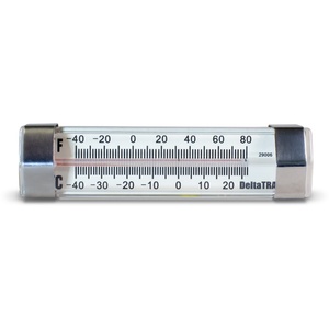 DELTATRAK <b>Thermometer</b> - Easy to Read Stainless Steel Refrigerator and <b>Freezer</b> <b>Thermometer</b> Model 29006 - Product Image 1