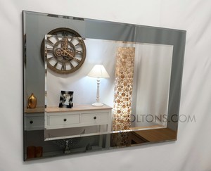Marietta Modern Wall Mirror <b>Grey</b> - Product Image 1
