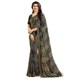 Dernier Saree de créateur de vêtements de fête ethniques avec chemisier coloré Whoelslae Alphanumero - Product Image 6