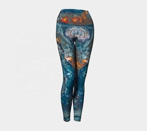 Leggings Deportivos para Mujer 2026, Cintura Media, Spandex/Poliéster, Elásticos en 4 Direcciones, Estampado a Todo Color, Pantalones de Yoga con Bolsillos, Secado Rápido - Product Image 1