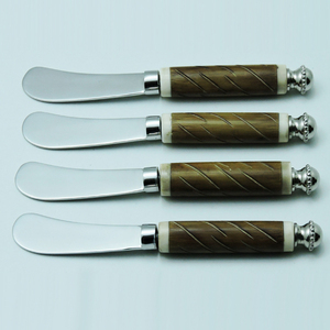 Poignée en bois de conception simple et lame en acier inoxydable ensemble de couteaux à beurre en gros accessoires de cuisine nouvelles idées de produits 2024 - Product Image 5