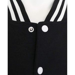 แจ็กเก็ตผ้าฟลีซผ้าฝ้ายสำหรับผู้ชายแจ็คเก็ตวิทยาลัยพิมพ์ลายสีขาวแบบกำหนดเอง - Product Image 3