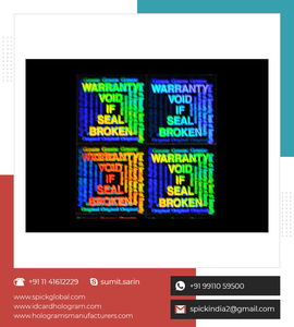 Hologrammes de sécurité laser colorés et matériau PET autocollant adhésif de numérotation pour la sécurité et l'identification - Product Image 6