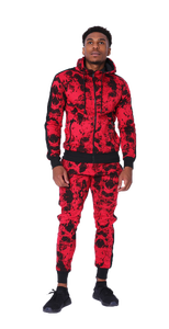 Designer Polyester <b>Tracksuit</b> for Men Style Slim Fit Joggers Bottom with Zip Hoodie Top Quality Track Suits for Men and Women - Product Image 4
