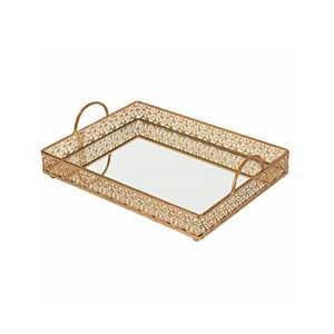 2025 lujosa bandeja de espejo creativa forma y tamaño personalizados decoración del hogar nuevo diseño gran oferta bandeja de servicio para restaurante - Product Image 5