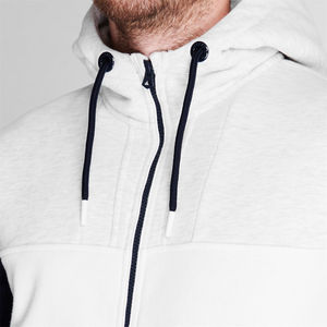 เสื้อฮู้ดซิปสองชั้นสำหรับฤดูหนาวผ้าฟลีซมีฮู้ดปรับแต่งได้เกรดสูงผ้าคอตตอน100% ลายแบบใหม่ย้อมสีล้วน - Product Image 6