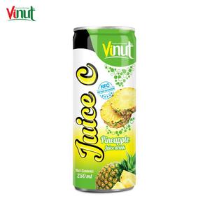 Pour VINUT meilleur prix 250ml boisson de jus d'ananas formule de purée de boisson en conserve tropicale naturelle de haute qualité personnalisée - Product Image 1