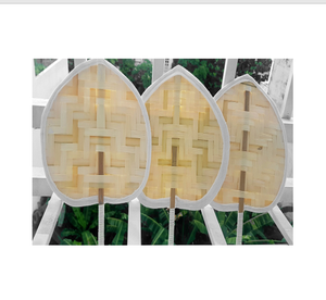 Abanico de Mano de Verano / Abanico de Mano Tejido con Forma de Corazón / Abanico de Rafia de Ratán y Paja Tejido a Mano - Product Image 6