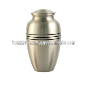 Urnas de cremación decorativas para el hogar para cenizas Metal Latón Tallado a mano Cenizas humanas Urna de cremación y urna de recuerdo Token - Product Image 2