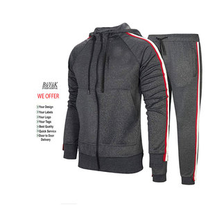 BuyUK ชุดกีฬา2ชิ้นดีไซน์ใหม่ล่าสุด,ชุดกีฬาชายมีโลโก้ที่ออกแบบเองได้ชุดวอร์มออกกำลังกายแบบลำลอง - Product Image 5