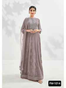 ชุดเดรส Anarkali ปักลายสำหรับผู้หญิงชุดปาร์ตี้สไตล์ปากีสถานดีไซน์เนอร์ชุดเดรสปักสำหรับงานปาร์ตี้ - Product Image 6