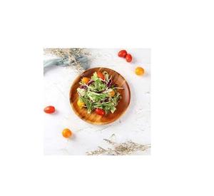 Plato para servir de madera maciza natural ecológico, Apto para lavavajillas, platos rectangulares para fiestas con tenedor, cuchara para restaurantes a la venta. - Product Image 4