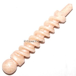 With Good Quality of Cream <b>Moon</b> Stone Spiral Wands : Cream <b>Moon</b> Stone Spiral Wands for Sale - Product Image 1