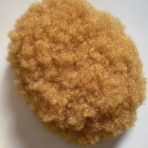 Pelucas de cabello humano Afro, cabello Natural, color rojo y dorado, 1b #1 #613 - Product Image 3