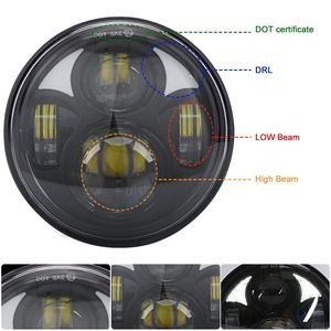 5.75 double phares Sport Top étanche Led auxiliaire modifié 8 pouces moto Led phares <span class=keywords><strong>projet</strong></span>és moto - Product Image 3