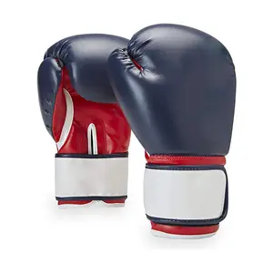 Diseña tus propios guantes de boxeo 100% cuero real de vaca 120z Muay Thai Kick logotipo personalizado guantes de boxeo