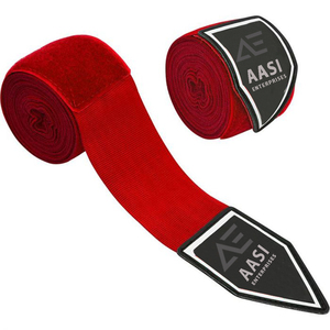 AASI ENTERPRISES Bandages de boxe élastiques en coton pour arts martiaux (MMA/Kickboxing/Muay Thai) - Paire unisexe toutes tailles - Product Image 1