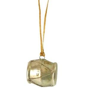 Décoration de noël en métal nickel, tambour de fer, ornement suspendu, décoration de noël en métal de haute qualité - Product Image 1