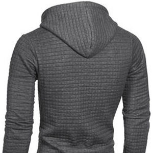 Sudadera con capucha estilo Wrinkle OEM, color gris oscuro, corte ajustado, estilo bolsillo canguro - Product Image 5