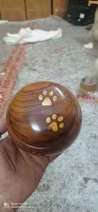 Fournitures d'enterrement en bois ODYSSEY, patte d'or pour animaux de compagnie, urne commémorative brasworld inde - Product Image 3