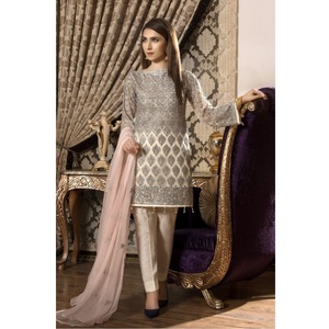 ชุดสلوارผ้าฝ้ายชีฟองแฟนซีสำหรับผู้หญิง คอลเลคชั่นปากีสถานอินเดีย รุ่น 97 จาก AJM TRADE HOUSE เหมาะสำหรับงานแต่งงานและงานอีด - Product Image 6