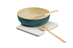 Eco2go Vietnam Artesanías Color personalizado Vietnamita Spun Bamboo Food Bowl Set Country Design PC Material Cartón Hecho Vietnam - Product Image 4