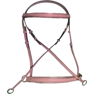 SELL SHOW BITLESS LEATHER BRIDLE COLOR PINK BLACK BLUE TEAL dollar 8 sizes full cob Shetland - Product Image 1