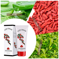 Label pribadi kustom krim Goji pelembab pemutih pengangkat wajah, Anti Penuaan kolagen keriput Anti Penuaan asli