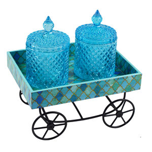 Pot de cire multicolore de support votif de concepteur de haute qualité avec finition décorative festive pour le stockage et la décoration - Product Image 6