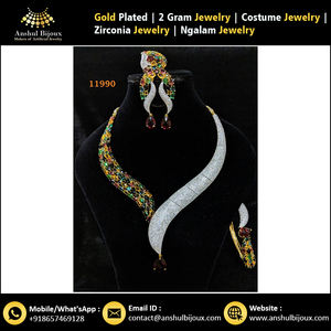 Conjunto de collar de diseño africano hecho a mano de diamante americano - Product Image 4