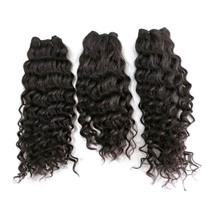 Extensiones de cabello humano indio virgen Natural rizado, sin procesar, hecho a granel, 100% - Product Image 1