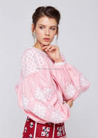 Chemise brodée pour femmes, Blouse de luxe, de style classique, jolie fille, rose, meilleur pour cadeau de noël, bohème
