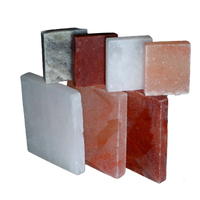 Super vente de septembre pas cher prix sel de l'Himalaya briques carreaux plaque de cuisson avec support de dalle taille 12x8x4 ,8x4x1,8x4x2 plateau de support salade servant assiette de sel à lécher le sel pour le bétail