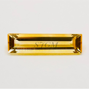 Piedra Preciosa de Citrino Natural con Corte Baguette de 4x8 mm, Certificada por IGI, Origen Minas Gerais, 0.85 ct, Piedra Suelta Facetada |   Fábrica Mayorista - Product Image 1