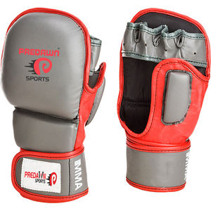 Gants d'entraînement MMA en cuir pour adultes unisexes avec design à paume ouverte, évacuation de l'humidité pour la boxe et le kickboxing - Product Image 5