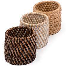 Anneau de serviette en rotin tressé à la main, fibre naturelle, écologique, accessoire de table, fournisseur en gros, durable, écoresponsable, Vietnam, fête - Product Image 6