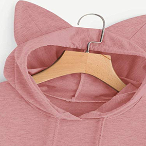 Sudadera con capucha de manga larga informal para mujer, sudadera de lana de talla grande con bolsillos, Tops de invierno para adultos, técnicas lavadas - Product Image 3