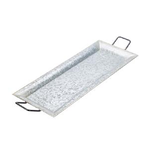 Bandeja para servir galvanizada de Metal, decorativa, hecha a mano, sencilla y moderna, Circular, de hierro, precio bajo - Product Image 1