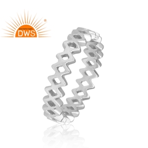 Anillo de plata de ley fina de diseño hecho a mano, joyería de plata para mujer, regalo para ella - Product Image 4