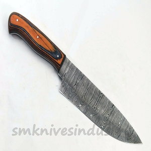 04ชิ้นทำด้วยมือดามัสกัสชุดมีดเชฟครัวที่ทันสมัยพร้อมชุดเครื่องหนัง (Smk1927) - Product Image 4