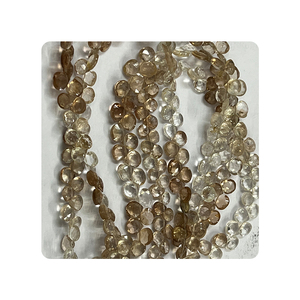 Premium Pink Imperial Topacio facetado en forma de corazón 5-5,5mm 8 pulgadas Cuentas de piedra semipreciosa para la fabricación de joyas - Product Image 6