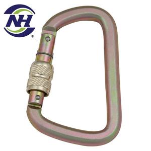 Crochet de mousqueton robuste en acier allié à haute résistance au zinc jaune de sécurité 35kN pour l'exploitation minière et l'industrie lourde - Product Image 1