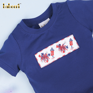 ชุดแขนสั้นของเด็กผู้ชายทำมือเย็บปักเองได้ Wholesale-BB2828 3D หรูหราเป็นอิสระ OEM - Product Image 3