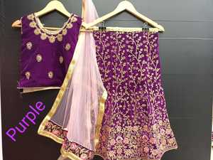 CROP <strong>TOP</strong> <strong>SKIRT</strong> / LEHENGA CHOLI EMBROIDERY WORKED PARTY KIDS Wear for GIRLS Dresses Shopping WHOLESALE