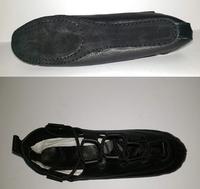 Sepatu Dansa Jazz Irlandia dengan Sol Penyerap Guncangan, Tali Sepatu, Hak Datar Modern untuk Panggung, Bahan Suede, Sol Terpisah, Model Ghillies, Gaya Skotlandia