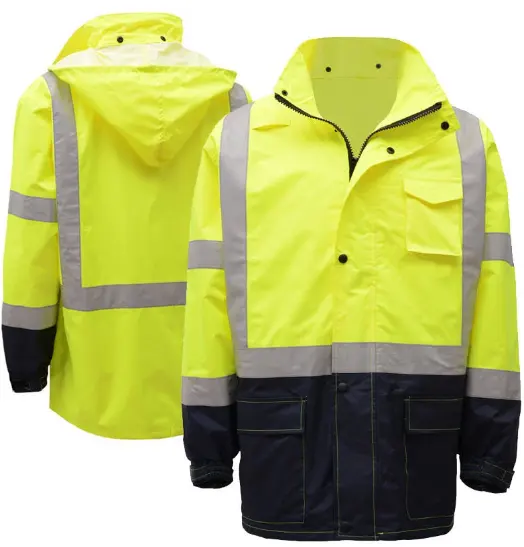 Reflective safety clothing coat/jacket