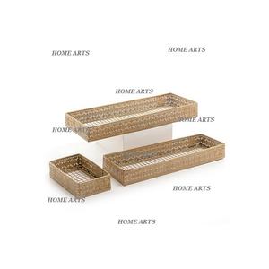 Ensemble de 3 plateaux à dessert de différentes tailles plateau de service à thé et café de forme ronde de la meilleure qualité pour les meilleures ventes - Product Image 4